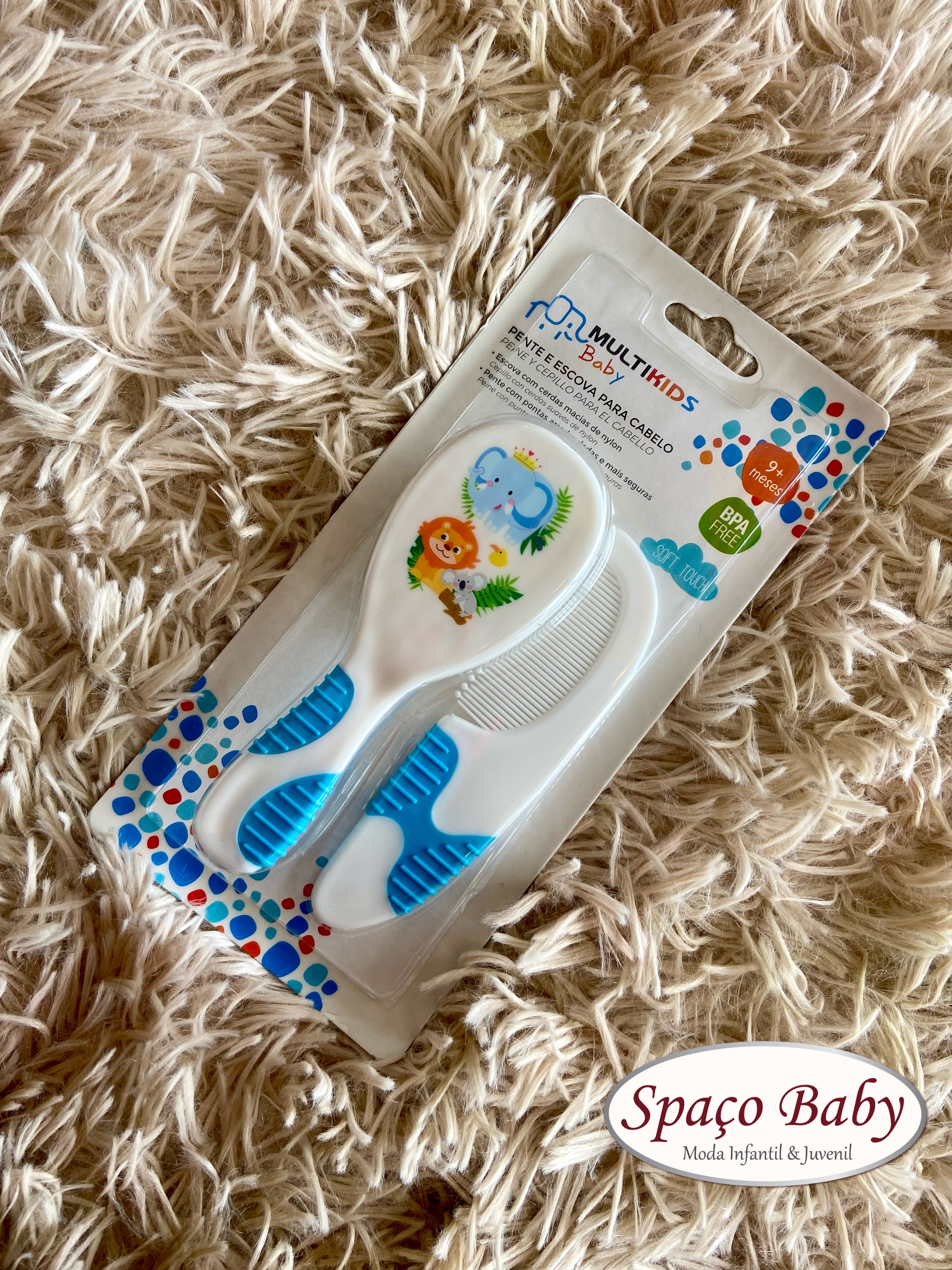 Kit pente e escova multikidis masculino