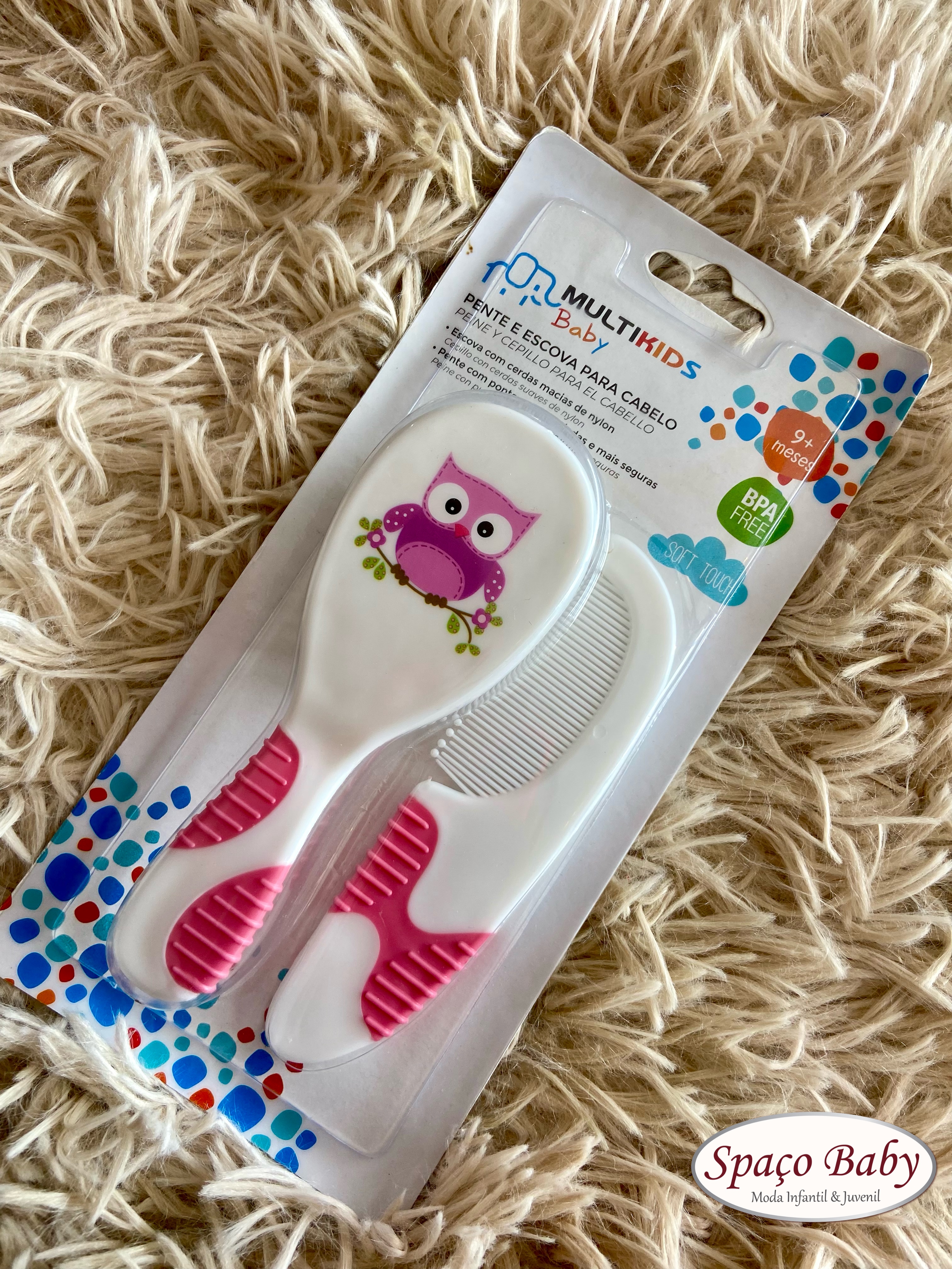 Kit escova e pente multikids feminino
