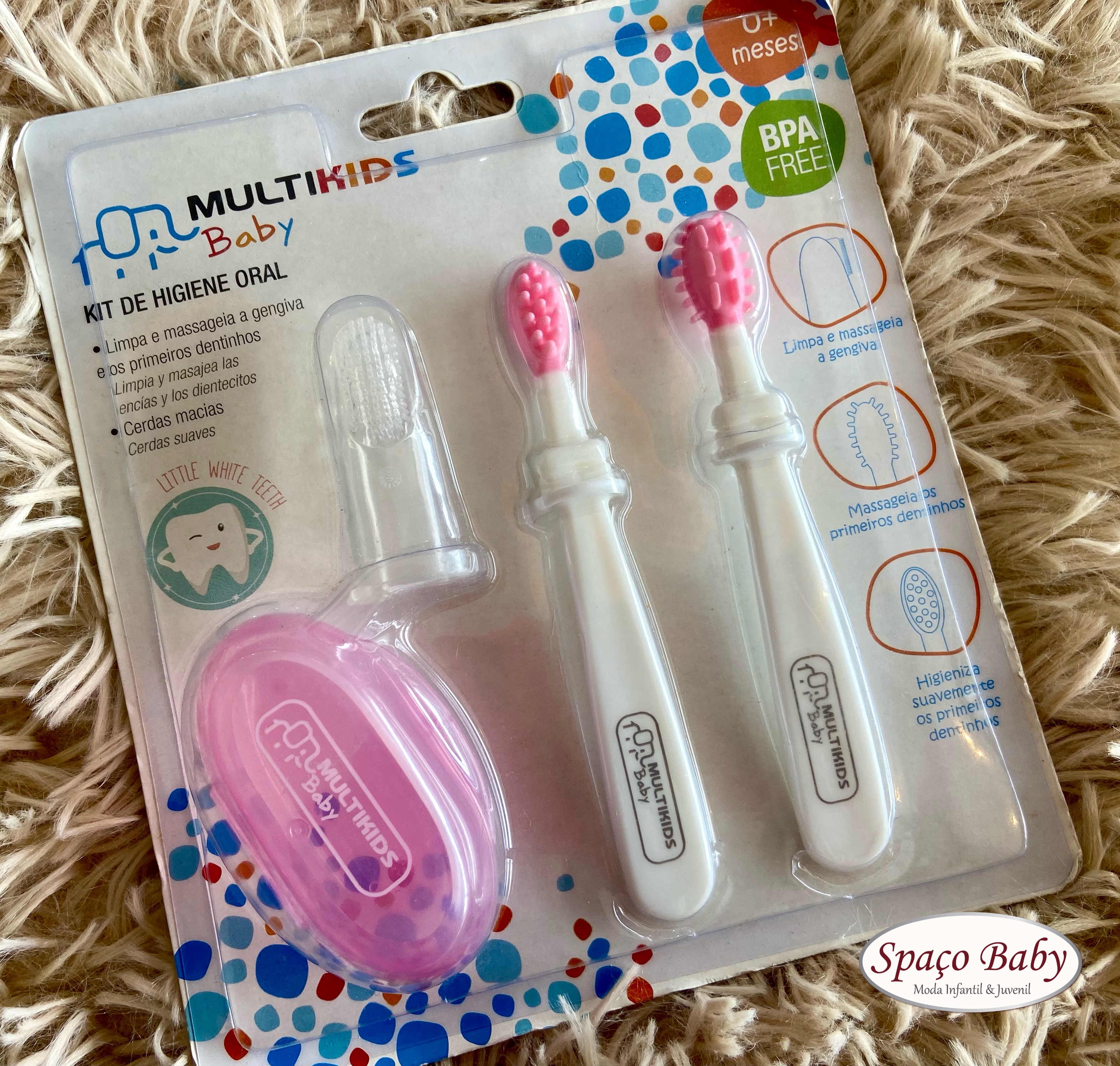 Kit de higiene oral feminino multikids