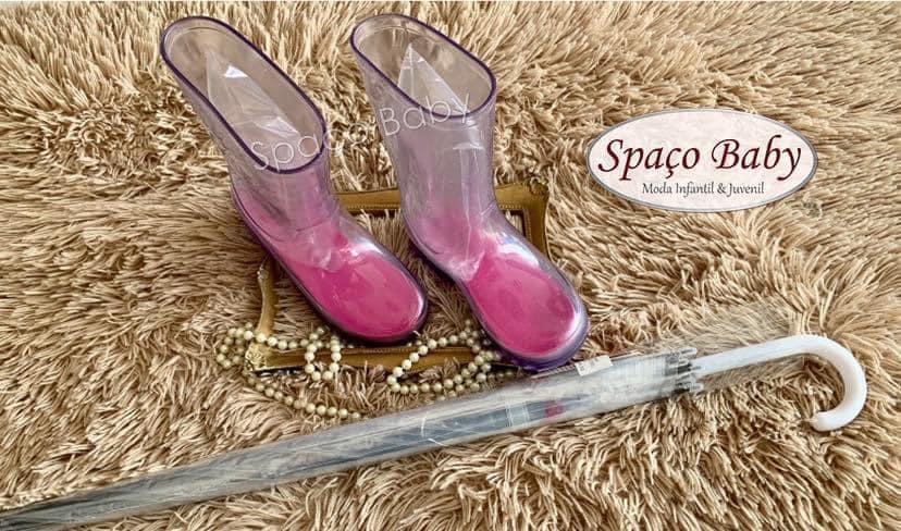 Galocha transparente com sombrinha
