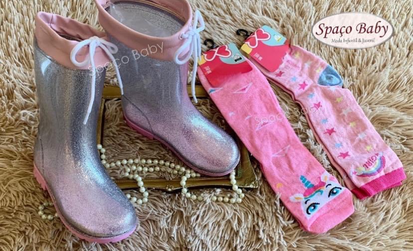 Galocha brilho com laço