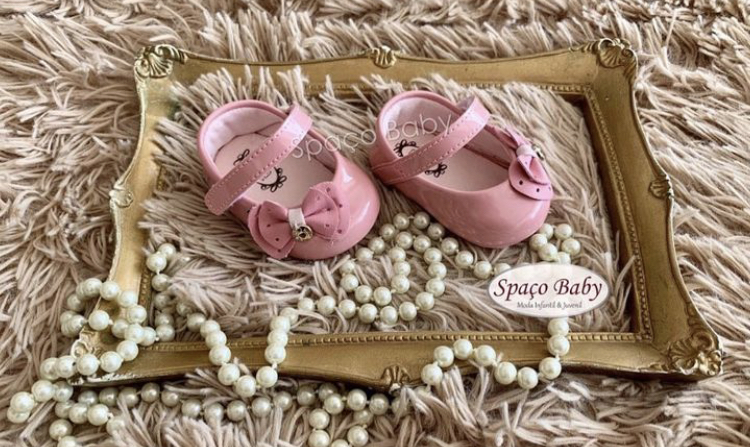 Sapato boneca rosê