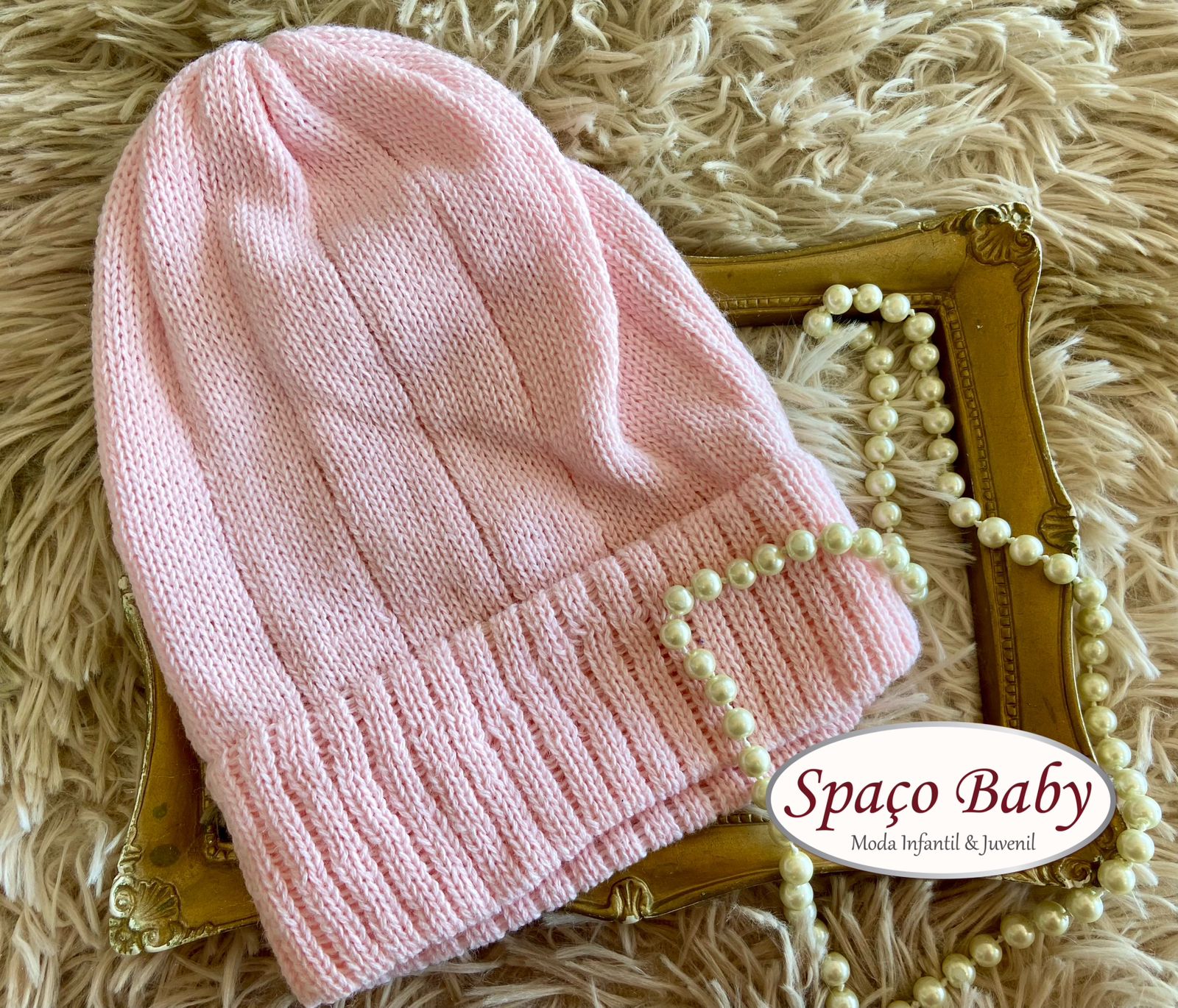 Touca rosa bebê