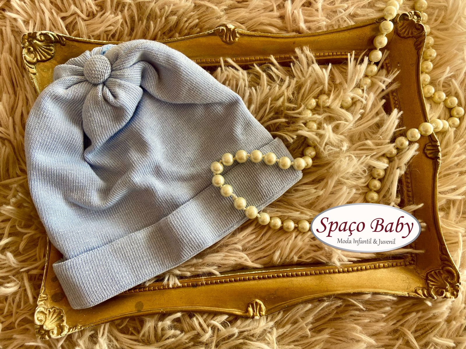 Gorro azul bebê