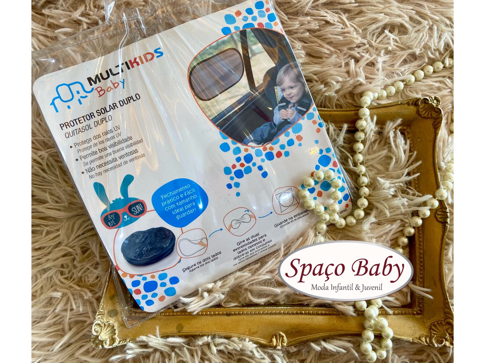 Protetor solar duplo para carro