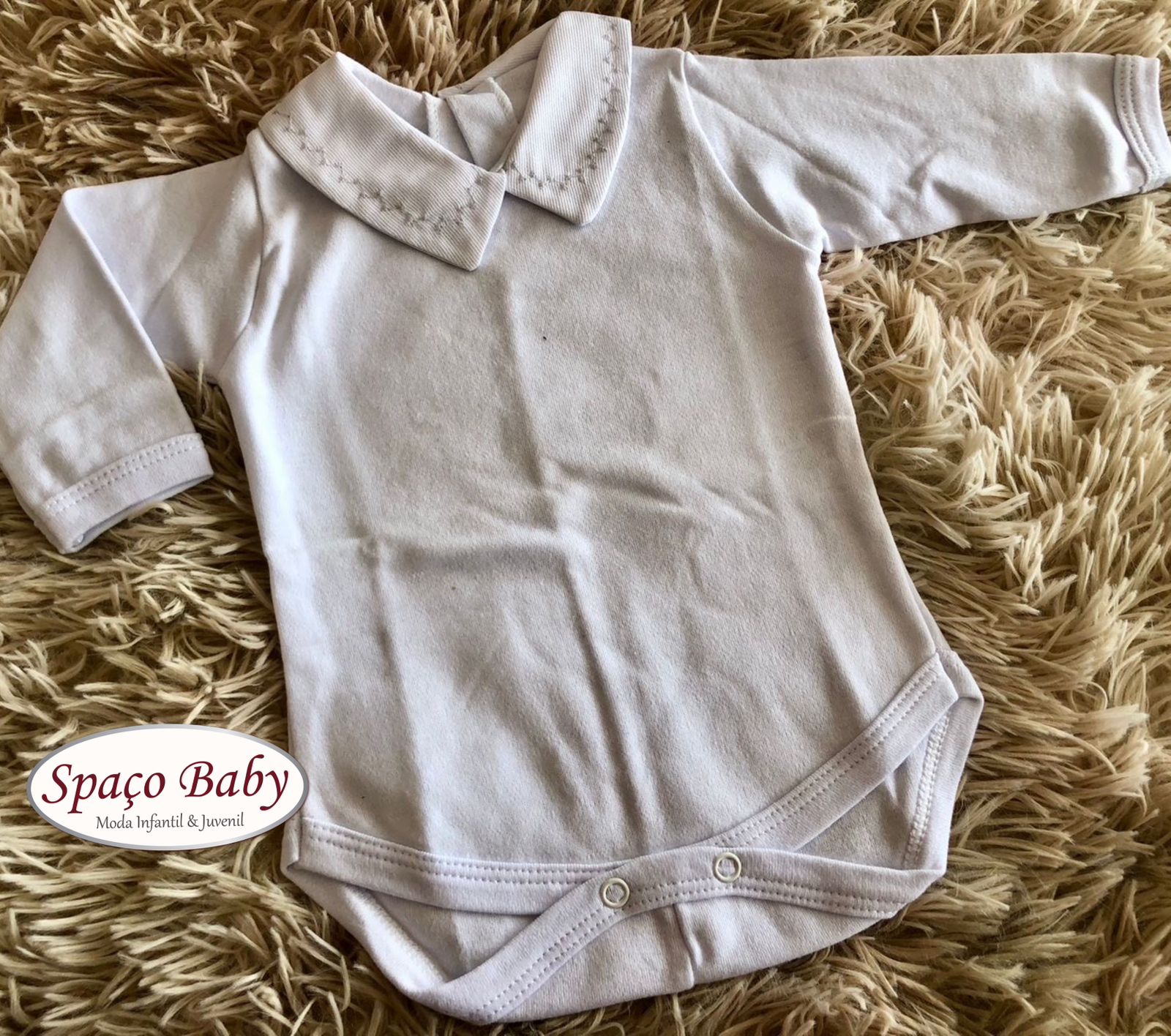 Body com bordados cinza