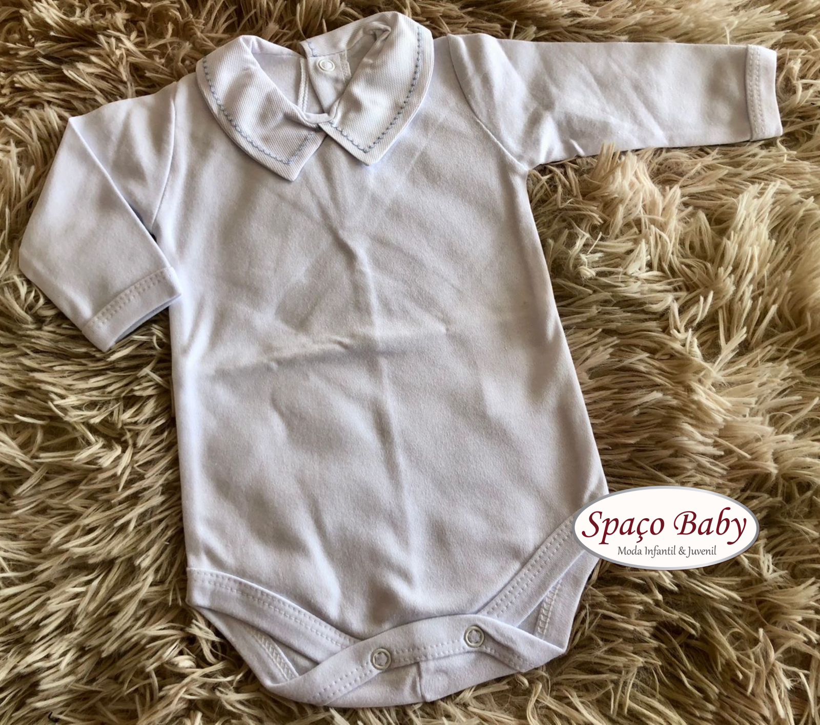 Body com bordados azul