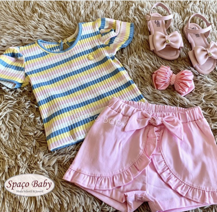 Conjunto estampa listras