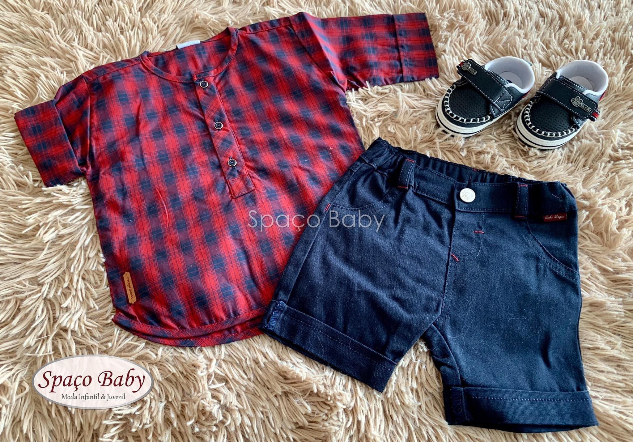 Conjunto blusa xadrez