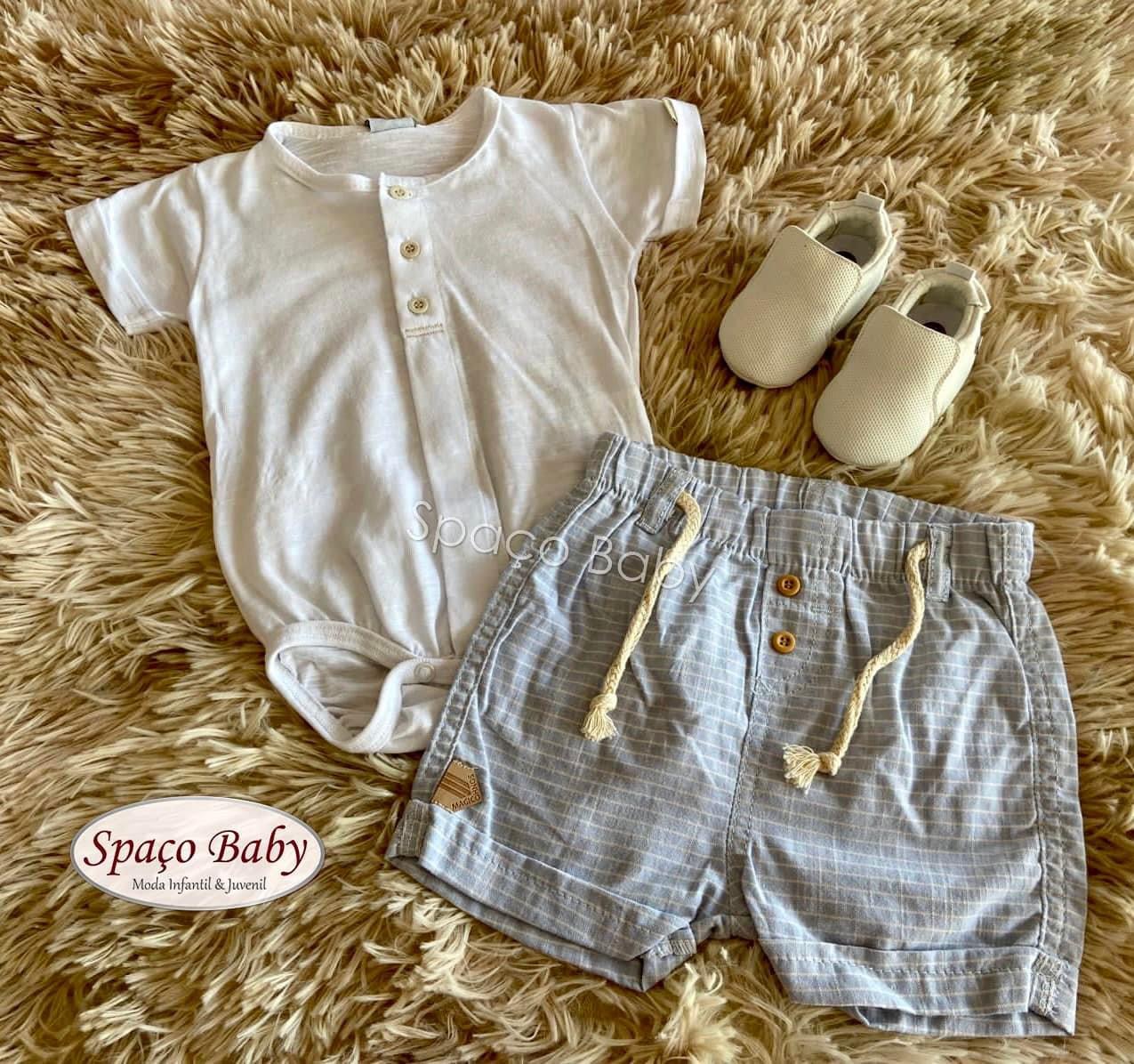 Conjunto bermuda listrada