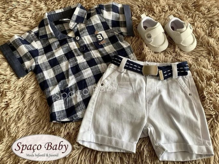 Conjunto bermuda branca