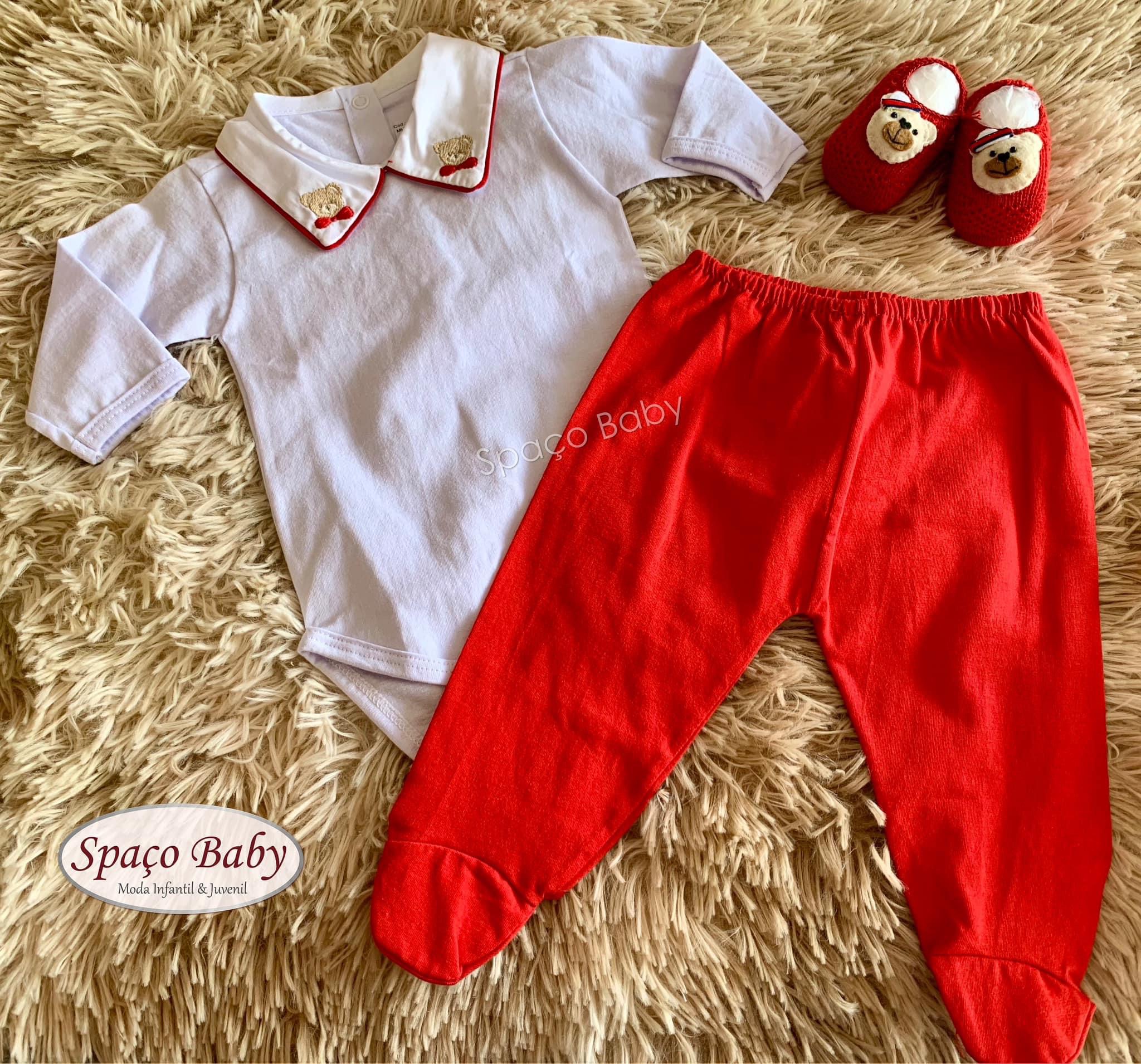 Conjunto urso bordado