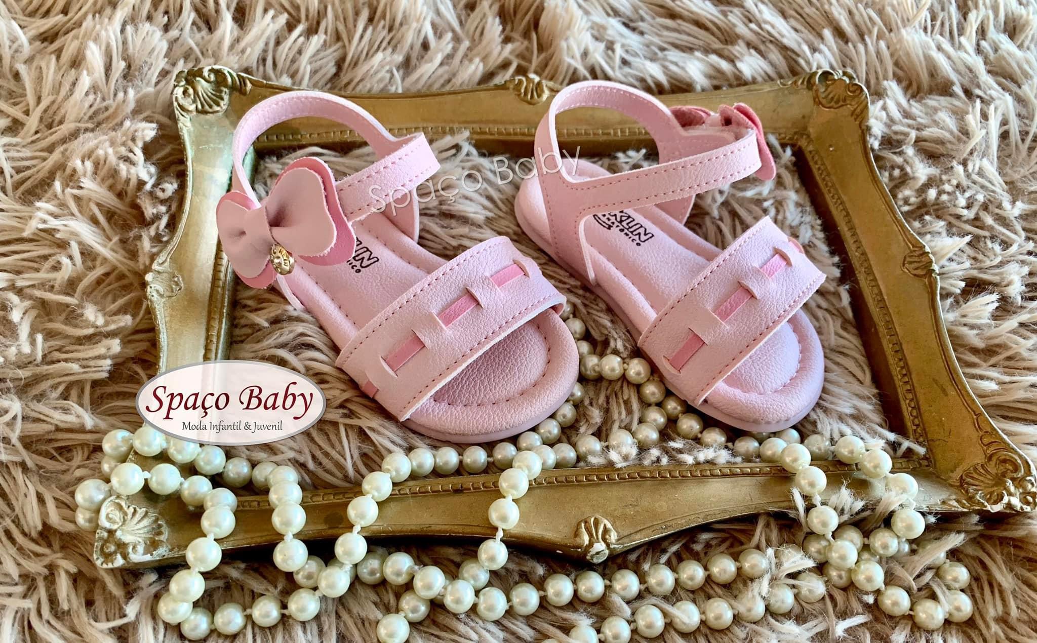 Sandalia laço rosa