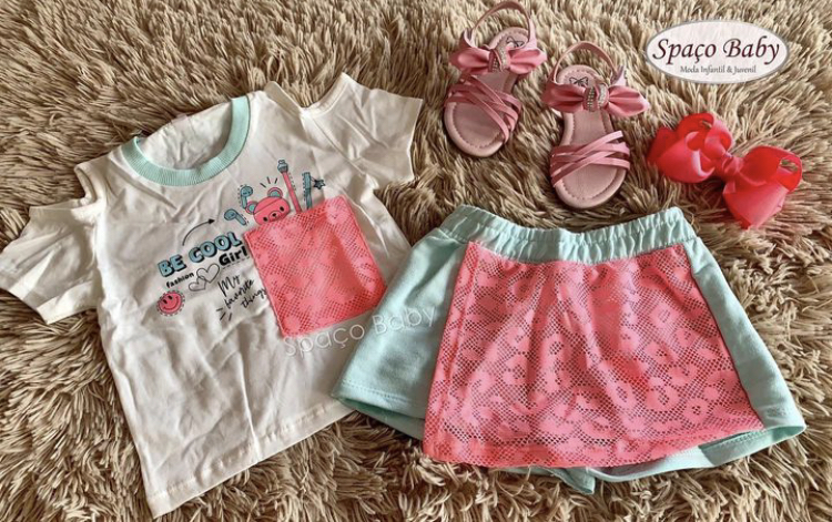 Conjunto short saia