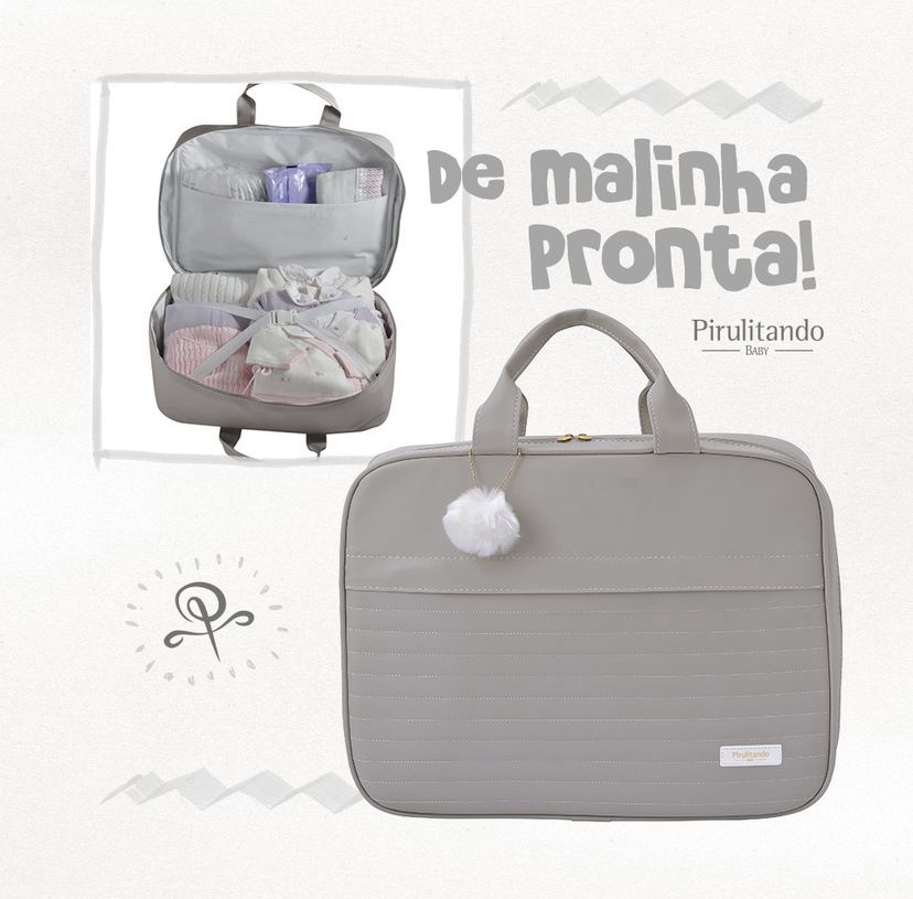 Mala maternidade cinza