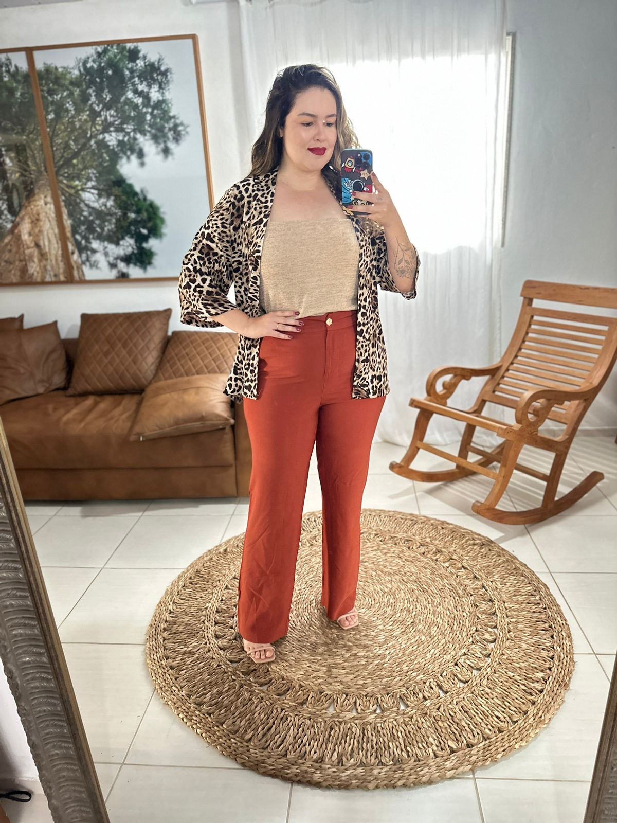 Cardigan animal print em malha marca marca  22140