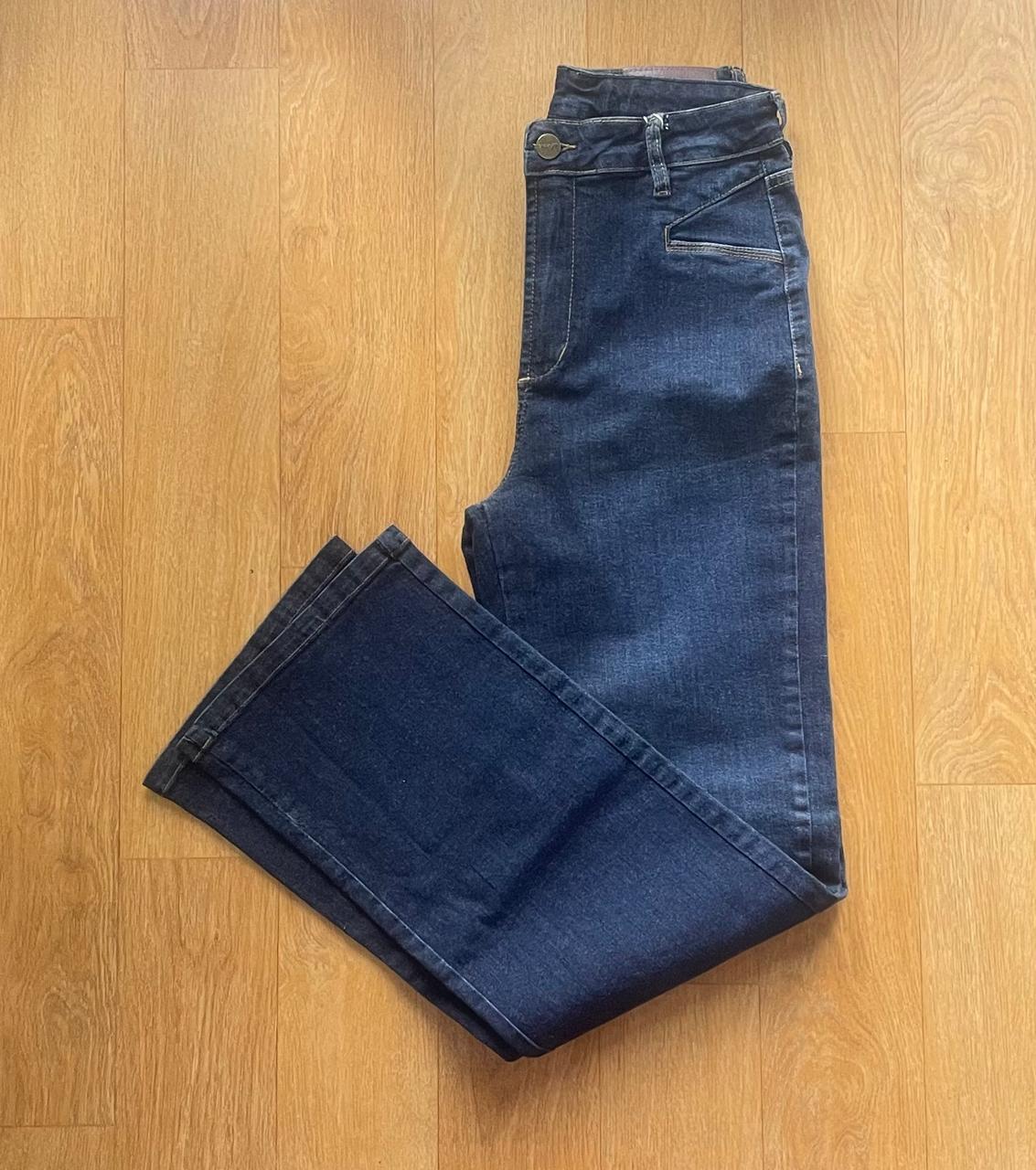 Calça wide leg 3692 TAM 42 com elastano