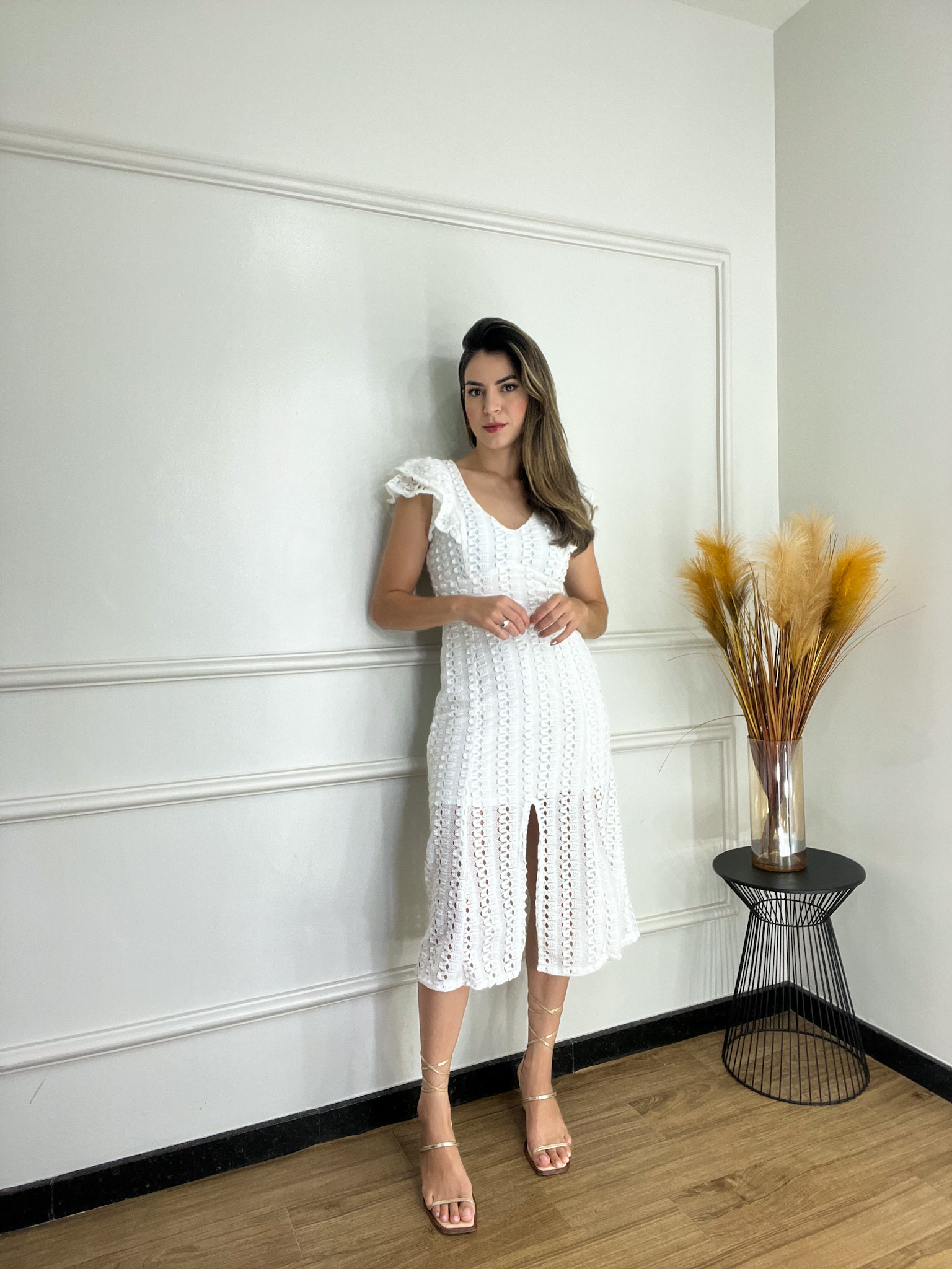 Vestido Poli crochet - Moirai - Ref H660