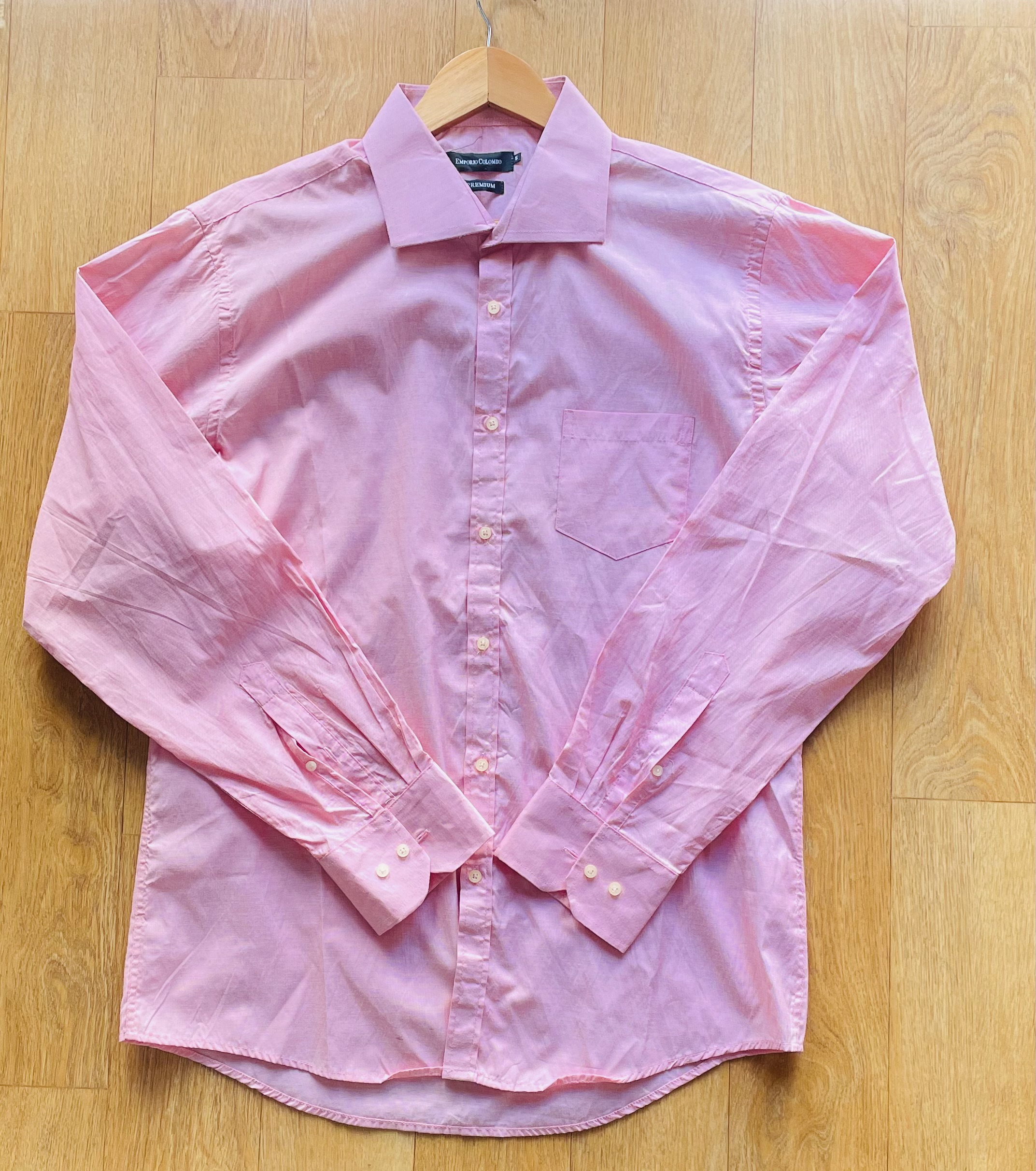 Camisa Social Manga Longa Rosa - Empório Colombo