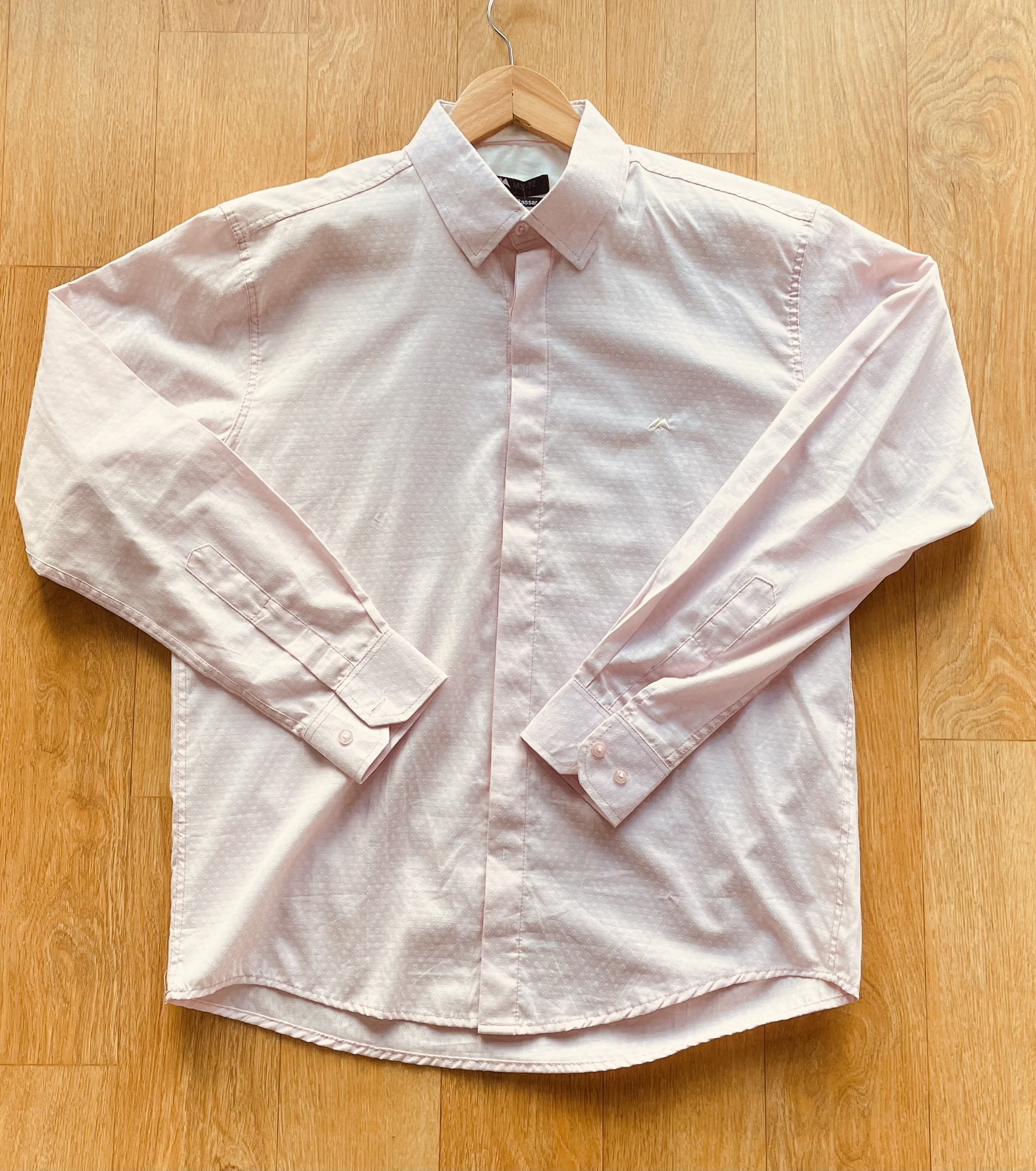 Camisa Maquinetada Manga Longa Rosa BB - MX72