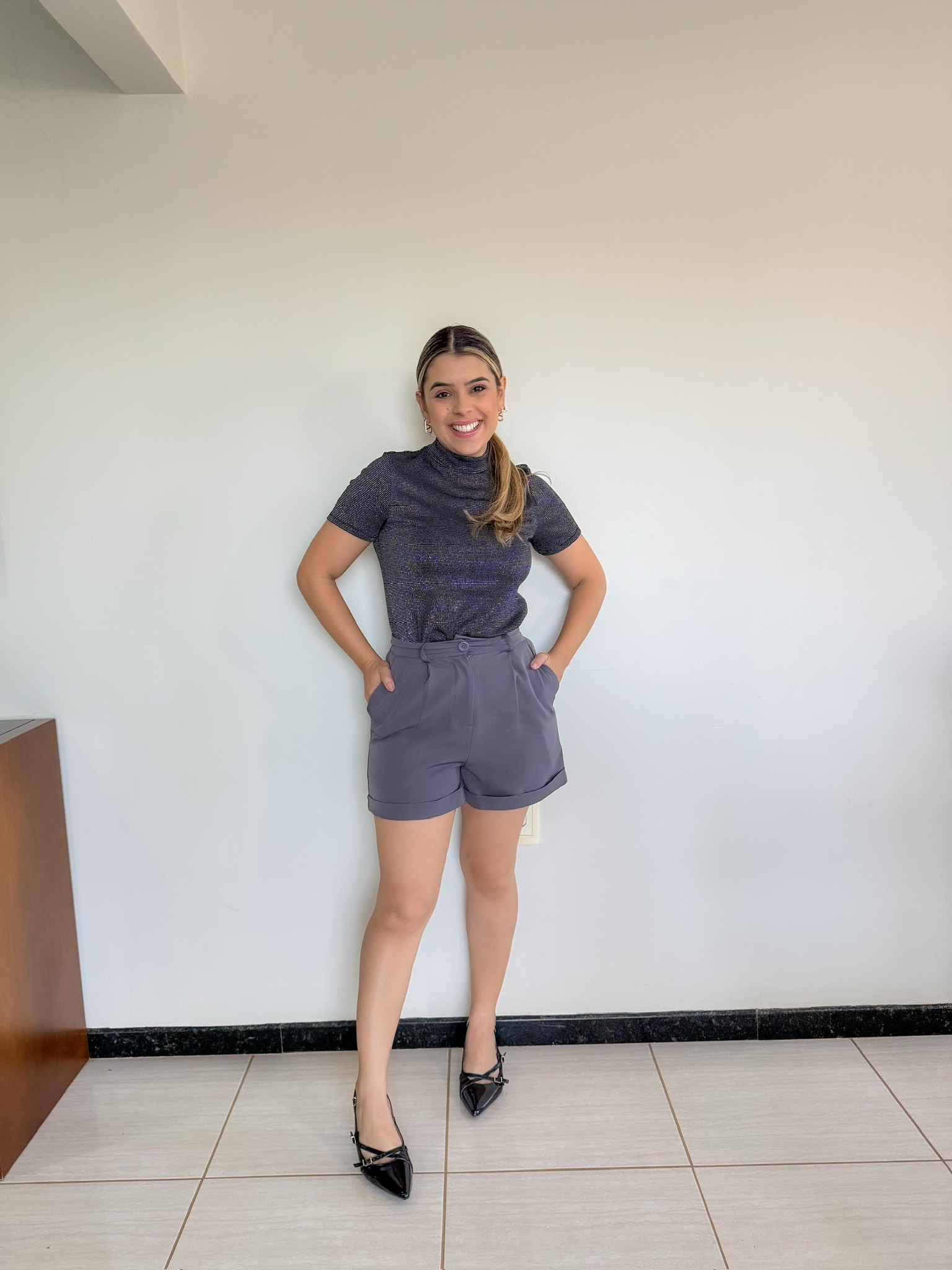 Blusa com Fios Metalizados REF: 104768 - Doce Trama