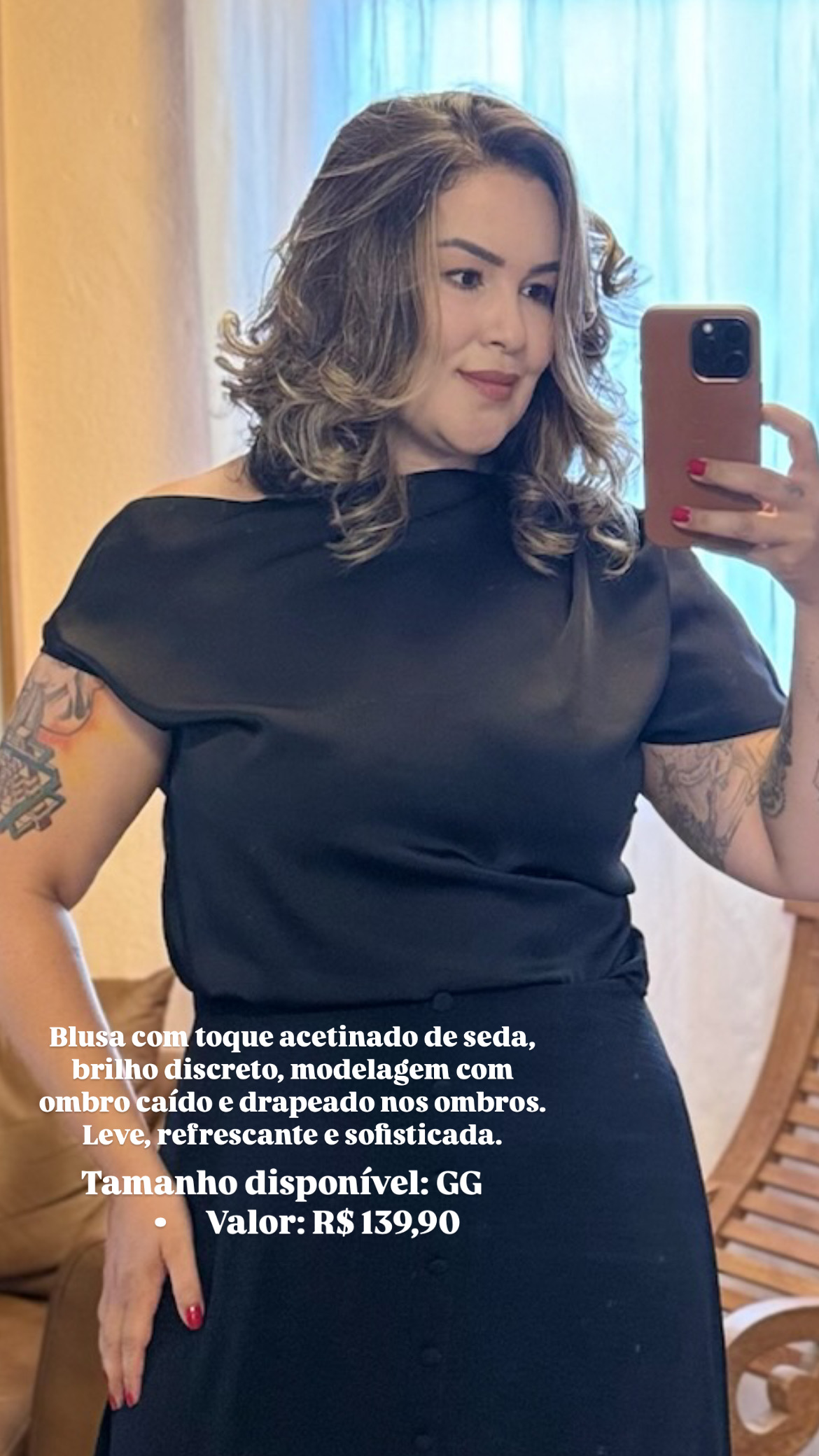 Blusa Docetrama com Brilho Acetinado 	•	R.E.F.: 104685