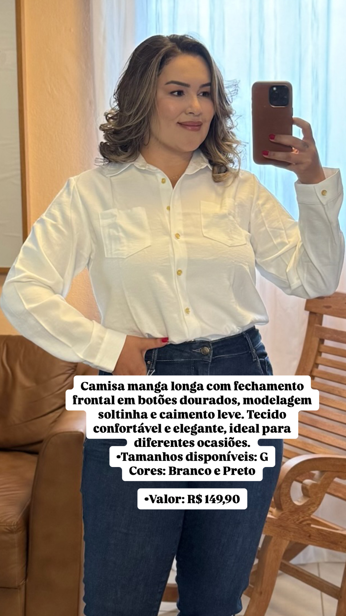 Camisa Isis em Viscose Liocel R.E.F 0042905