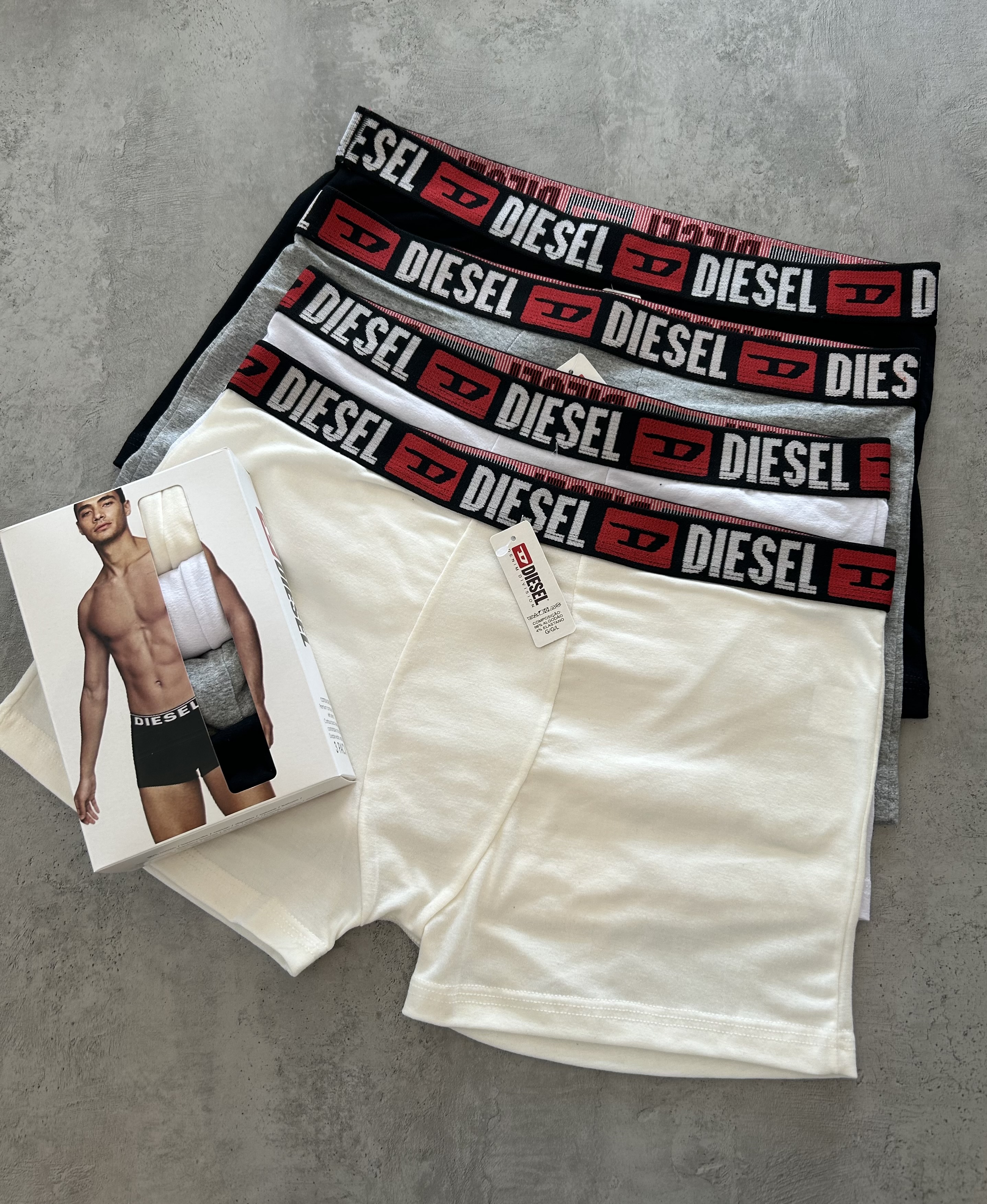 Kit cueca box c/4un Diesel
