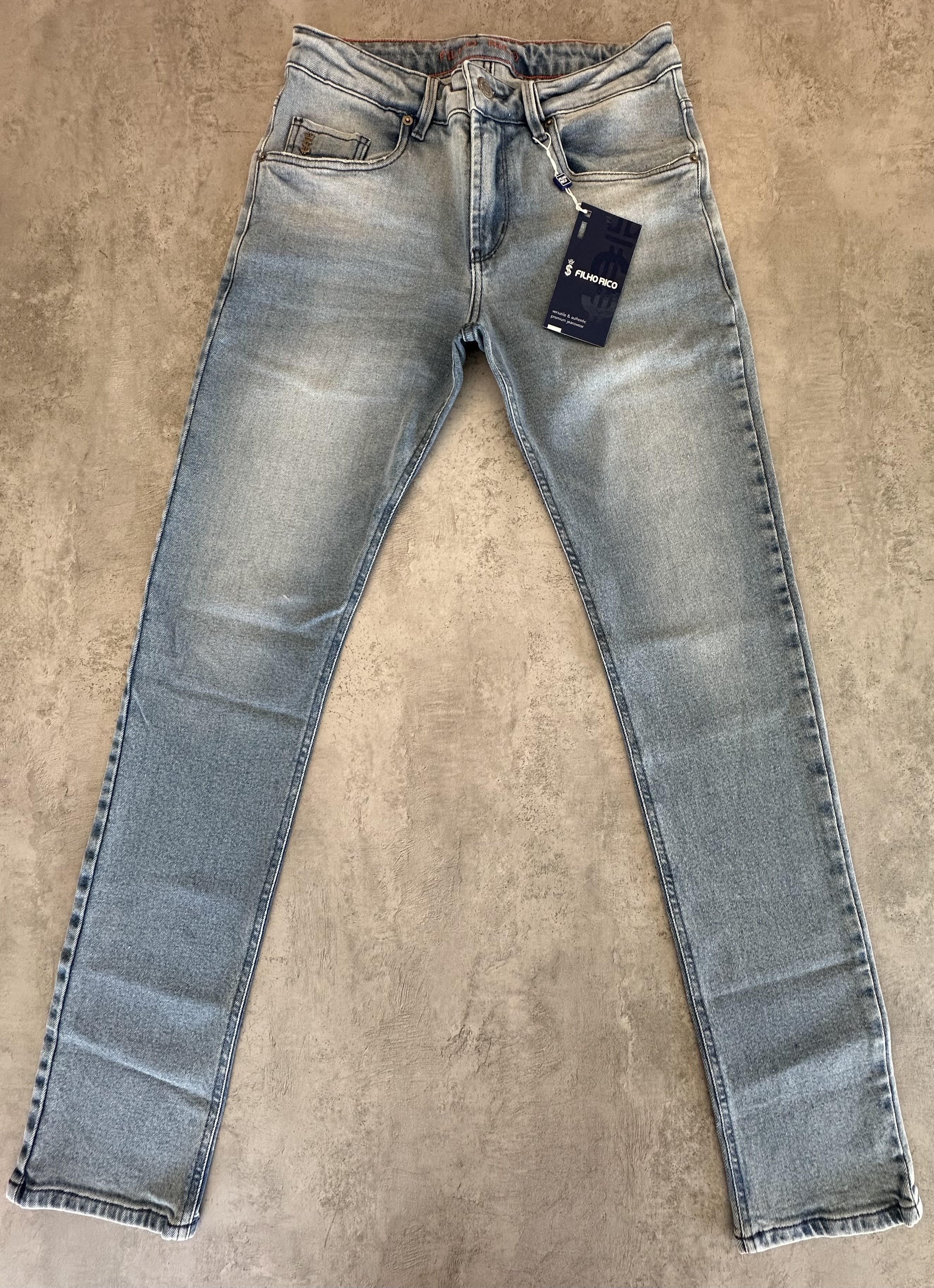 CALÇA JEANS MASCULINA FILHO RICO