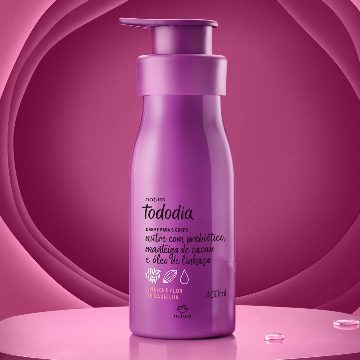 Creme Desodorante Nutritivo para o Corpo Tododia Ameixa e Flor de Baunilha