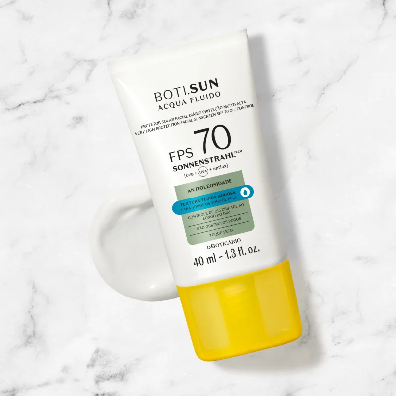 Protetor Solar Facial Antioleosidade FPS70 Boti.Sun Acqua Fluido 40ml