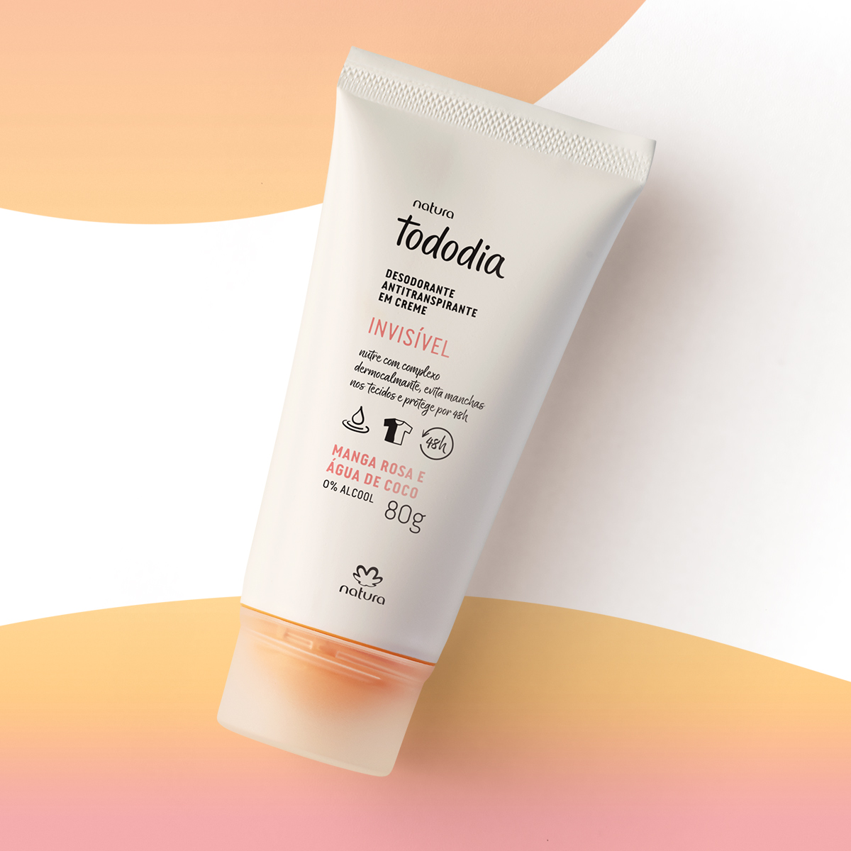 Desodorante Antitranspirante em Creme Tododia Manga Rosa e Água de Coco