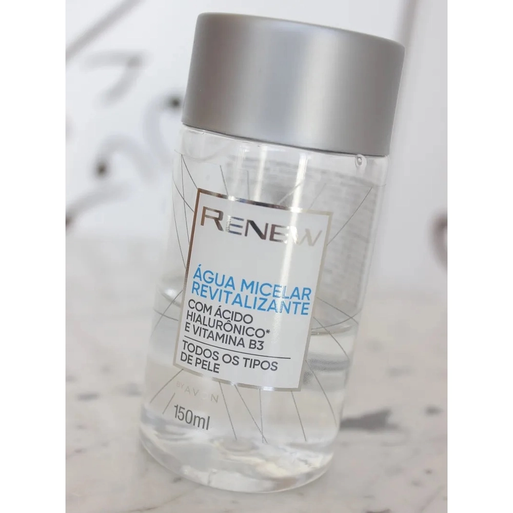 Água Micelar Revitalizante Renew com Ácido Hialurônico e Vitamina B3 Avon 150ml