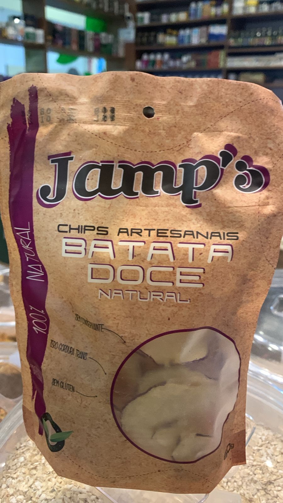 CHIPS BATATA DOCE DEFUMADA ARTESANAL 60g