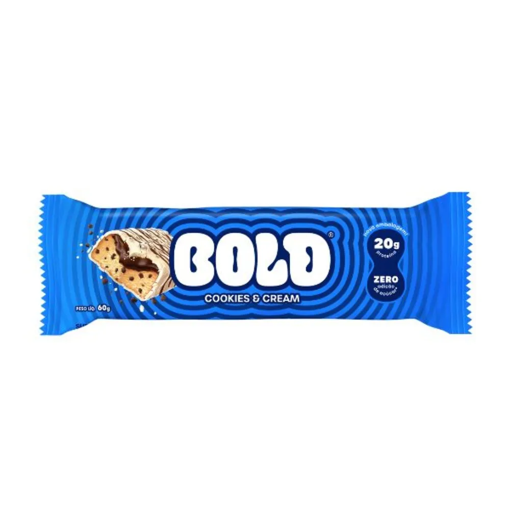 BARRA PROTEICA COOKIES & CREAM BOLD 60G