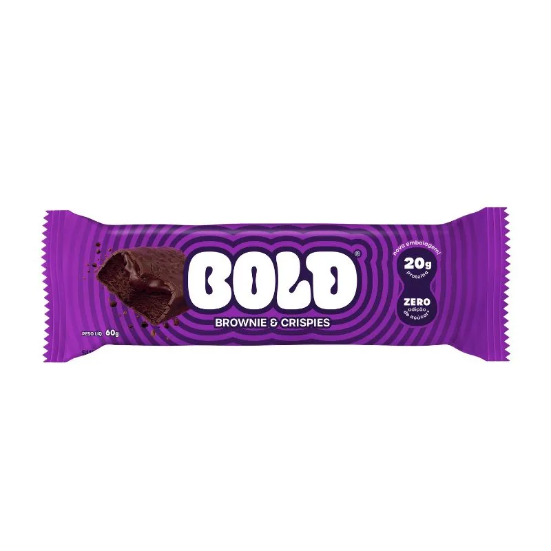 BARRA  PROTEICA BROWNIE & CRISPIES BOLD 60G