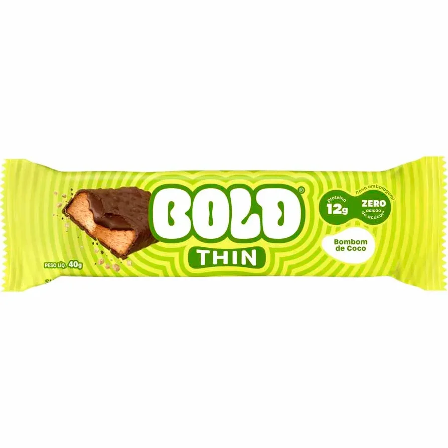 BARRA PROTEICA BOBOM DE COCO BOLD THIN 40G