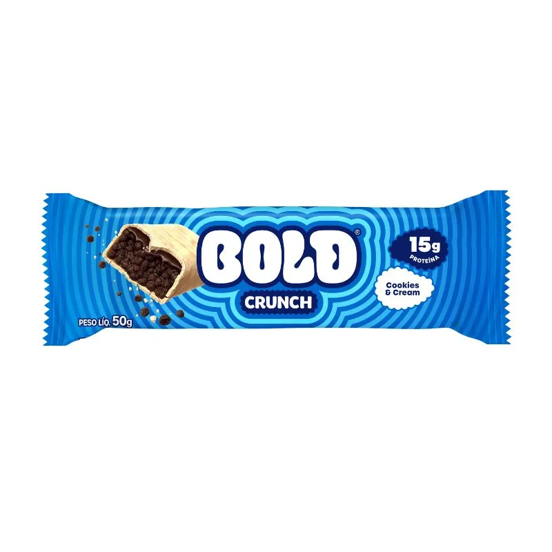 BARRA PROTEICA COOKIES & CREAM BOLD CRUNCH 50G