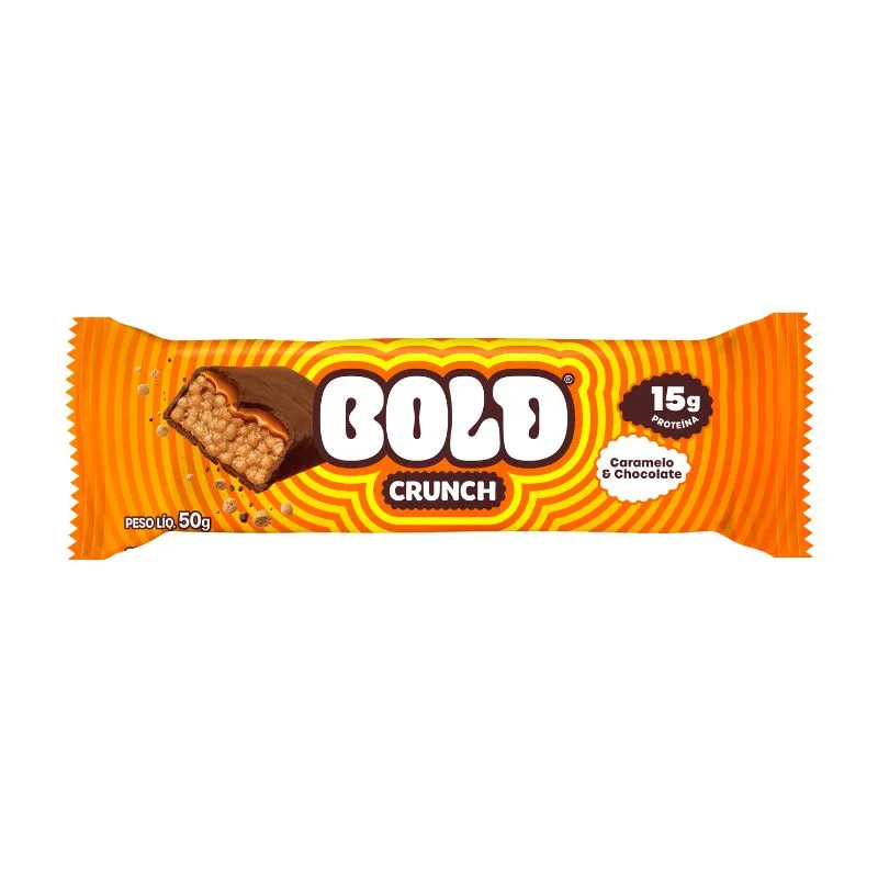 BARRA  PROTEICA CARAMELO & CHOCOLATE  BOLD CRUNCH 50G