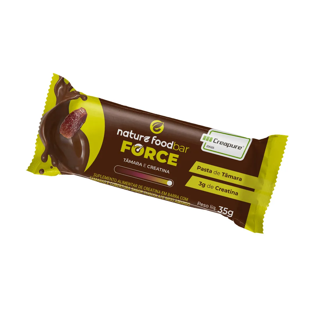 BARRA DE TÂMARA COM CREATINA DE CHOCOLATE MEIO AMARGO 35G