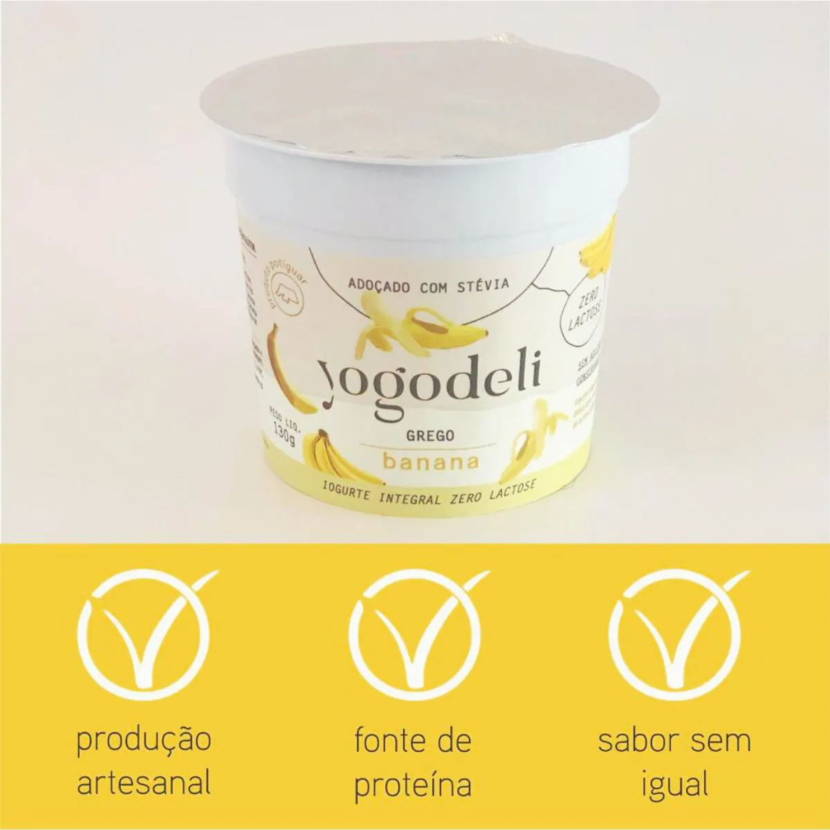 IOGURTE GREGO BANANA YOGODELI 130G