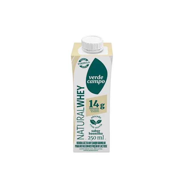 SHAKE NATURAL WHEY BAUNILHA 14G DE PROTEÍNA  VERDE CAMPO