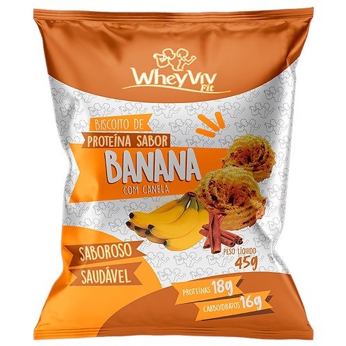 BISCOITO WHEYVIV SABOR BANANA 45G