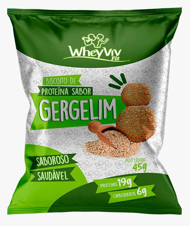 BISCOITO WHEYVIV SABOR GERGELIM 45G