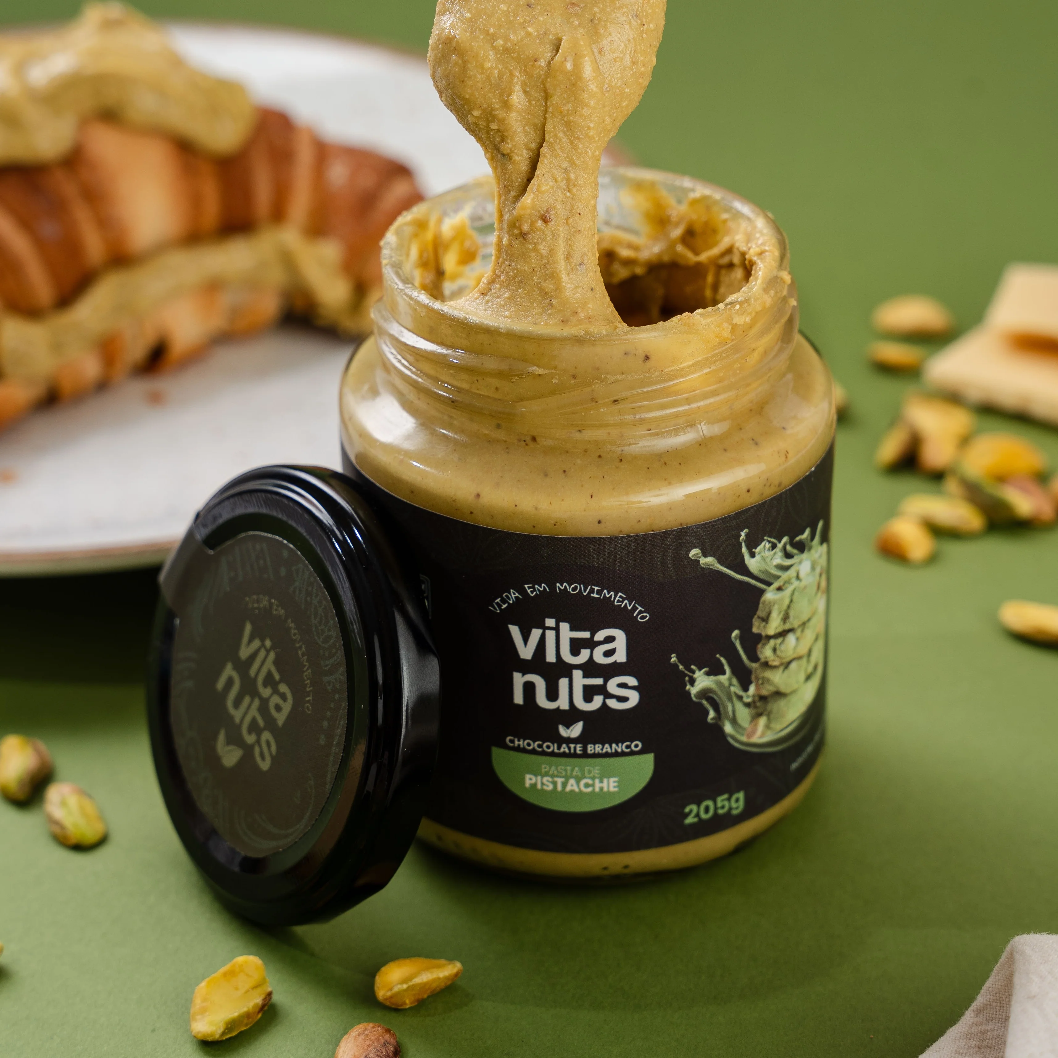 PASTA DE PISTACHE E CHOCOLATE BRANCO VITANUTS 205G