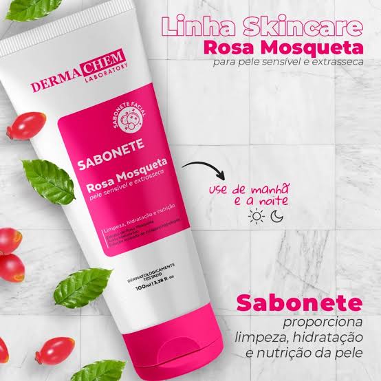 Sabonete Facial Rosa Mosqueta DermaChem