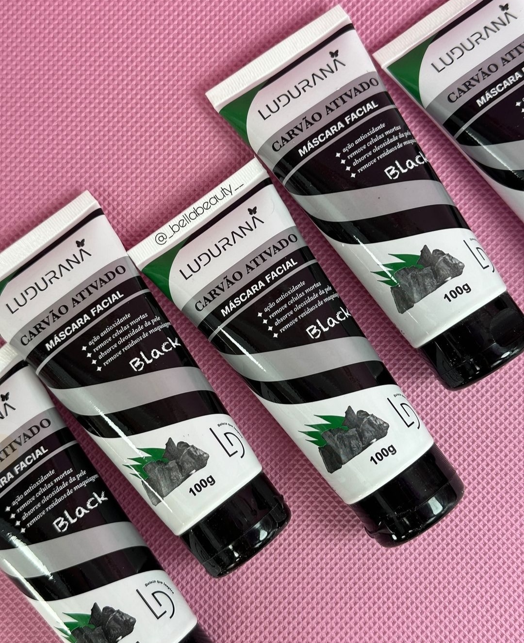 Máscara facial carvão ativado Ludurana