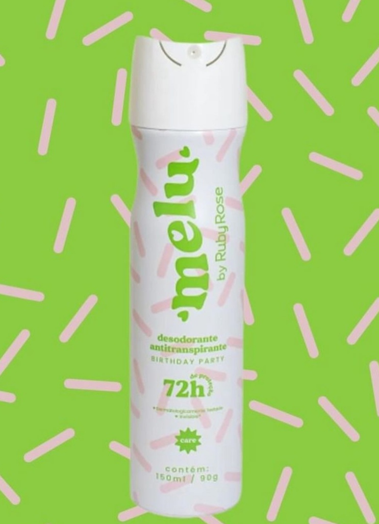 Desodorante Melu Ruby Rose 72 horas de proteção