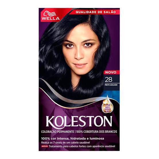 Tinta de cabelo Koleston preto azulado