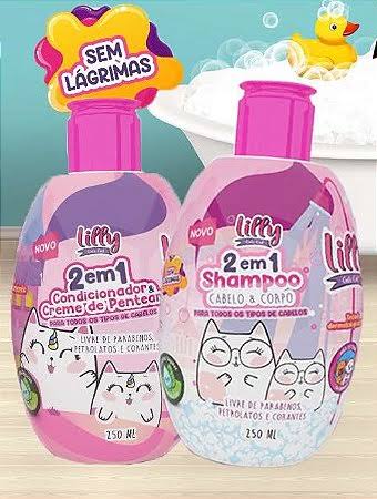 Kit Shampoo e condicionador Menina Lilly Cute Cat